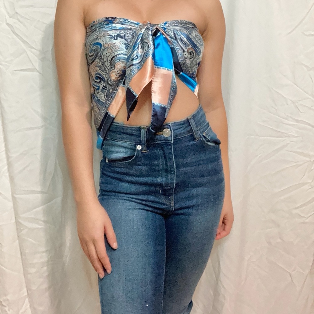 Gorgeous Blue Silk Top